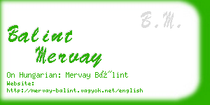 balint mervay business card